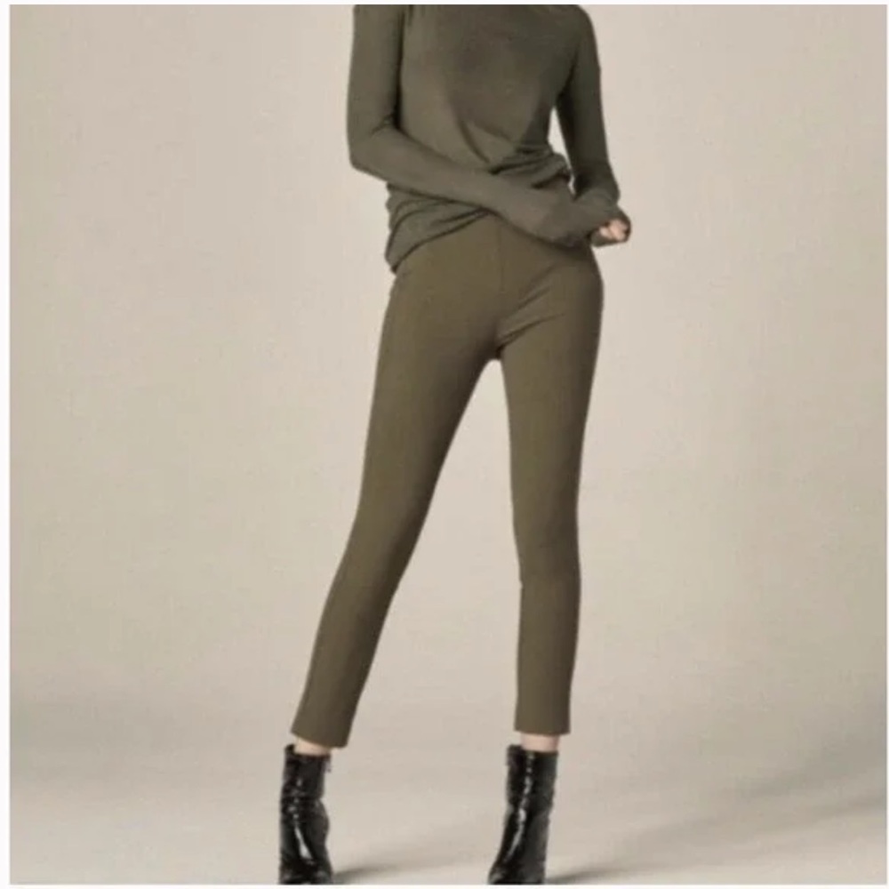 Rag & Bone Olive Green Skinny High Rise Stretchy Pull On Pants